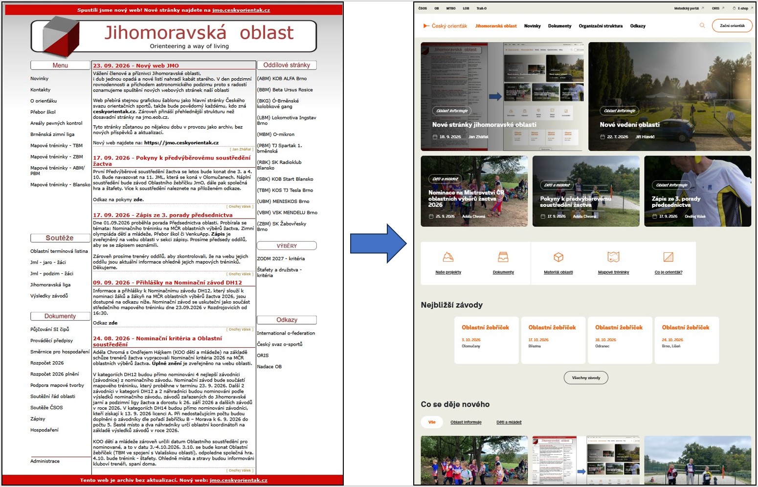Nové stránky JmO v2_uzsi (porovnání starého a nového webu)